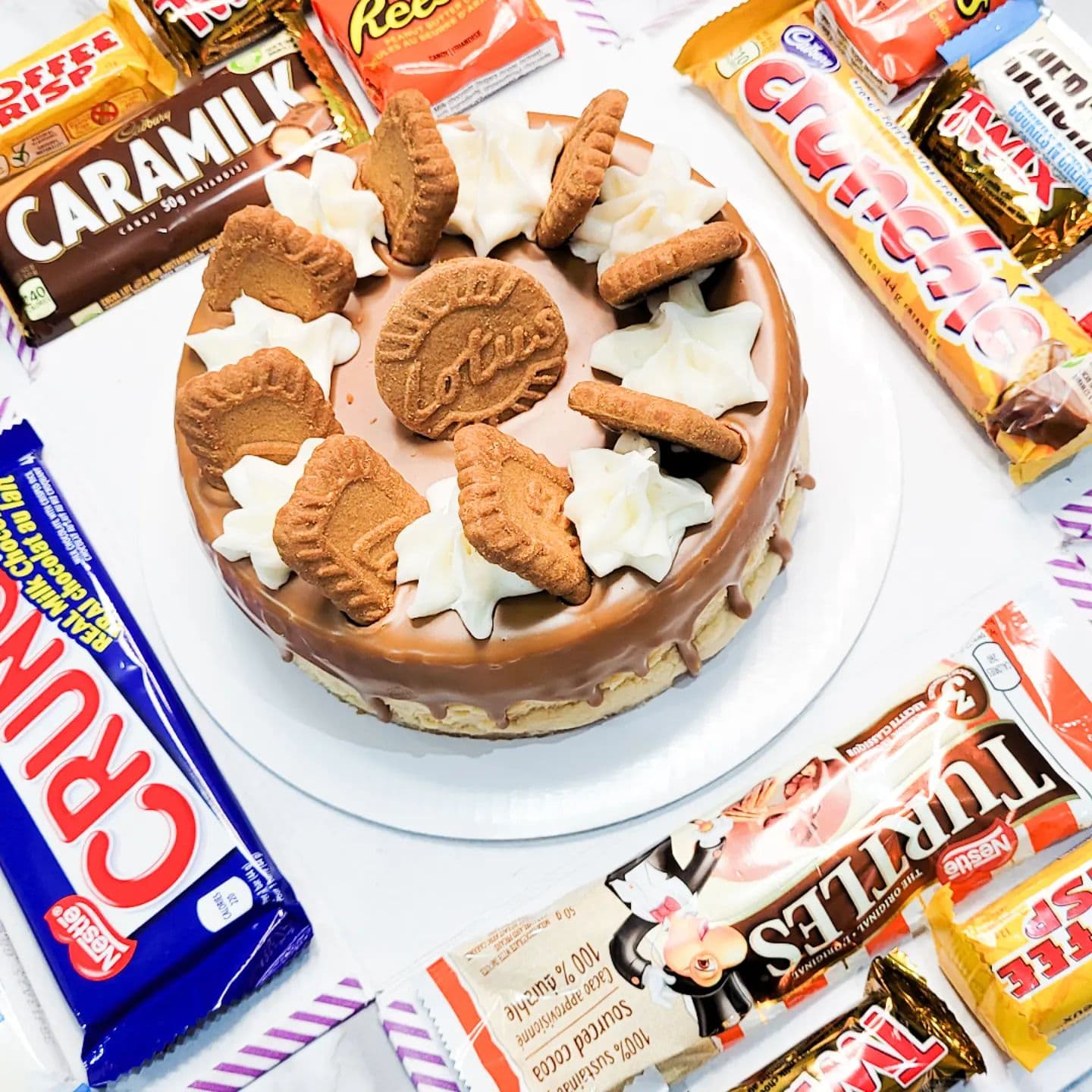 Cheesecake Lotus Biscoff avek biscuit lor lao